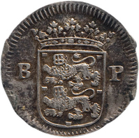 TMNK 11768
<br/>
Dubbele stuiver bankgeld uit West-Friesland, van de Geoctroieerde Munt te Enkhuizen
<br/>
<em>Republiek der Zeven Verenigde Nederlanden, Holland (West-Friesland), landschap (1573-1795)</em>