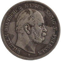TMNK 11869
<br/>
Vijf mark uit het Duitse Rijk op naam van Willem I, koning van Pruisen (1861-1888), keizer van Duitsland (1871-1888)
<br/>
<em>Duitse Rijk</em>