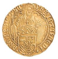 TMNK 12573
<br/>
Philippusgulden uit Holland op naam van Philips de Schone (meerderjarig 1492-1506)
<br/>
<em>Holland, graafschap</em>