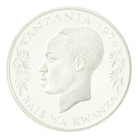 TMNK 14490
<br/>
Vijfentwintig shilingi uit Tanzania, verzamelaarsmunt uit de Conservation-serie over bedreigde diersoorten
<br/>
<em>Tanzania</em>