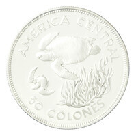 TMNK 14492
<br/>
Vijftig colones uit Costa Rica, verzamelaarsmunt uit de Conservation-serie over bedreigde diersoorten
<br/>
<em>Costa Rica, tweede republiek (1948-heden)</em>
