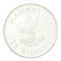 TMNK 14500
<br/>
Vijfentwintig rupees uit Mauritius, verzamelaarsmunt uit de Conservation-serie over bedreigde diersoorten
<br/>
<em>Mauritius</em>
