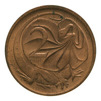 TMNK 15094
<br/>
Twee cents uit Australië op naam van Elizabeth II, koningin (1952-2022)
<br/>
<em>Australië, Commonwealth (1901-heden)</em>