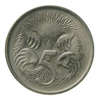 TMNK 15095
<br/>
Vijf cents uit Australië op naam van Elizabeth II, koningin (1952-2022)
<br/>
<em>Australië, Commonwealth (1901-heden)</em>