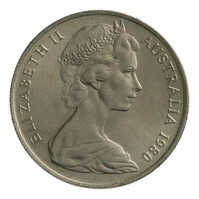 TMNK 15096
<br/>
Tien cents uit Australië op naam van Elizabeth II, koningin (1952-2022)
<br/>
<em>Australië, Commonwealth (1901-heden)</em>