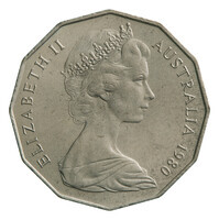 TMNK 15098
<br/>
Vijftig cents uit Australië op naam van Elizabeth II, koningin (1952-2022)
<br/>
<em>Australië, Commonwealth (1901-heden)</em>