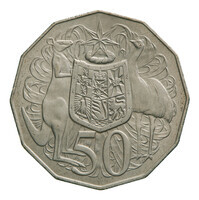 TMNK 15098
<br/>
Vijftig cents uit Australië op naam van Elizabeth II, koningin (1952-2022)
<br/>
<em>Australië, Commonwealth (1901-heden)</em>