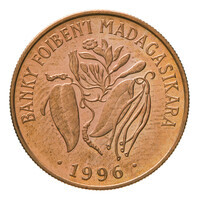 TMNK 15135
<br/>
Tien franc; ariary roa uit Madagascar
<br/>
<em>Madagascar, Republiek (1992-2010)</em>