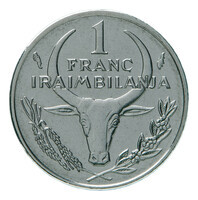 TMNK 15138
<br/>
Franc; iraimbilanja uit Madagascar
<br/>
<em>Madagascar, Democratische Republiek (1975-1992)</em>
