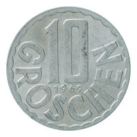 TMNK 15229
<br/>
Tien groschen uit Oostenrijk
<br/>
<em>Oostenrijk, Republiek</em>