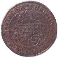 TMNK 15974
          <br/>
          Öre uit Zweden op naam van Christina, koningin van Zweden (1632-1654)
          <br/>
          <em>Zweden, Koninkrijk</em>