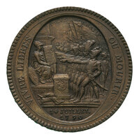 TMNK 16003
<br/>
Betaalpenning (médaille de confiance) van vijf sols, uitgegeven door de firma Monneron frères te Parijs
<br/>
<em>Frankrijk</em>