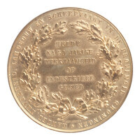 TMNK 16173
<br/>
Willem Albert Scholten te Groningen wegens het bereiken van de zeventigjarige leeftijd en het vijftig jaar industrieel actief zijn
<br/>
<em>Nederland of Frankrijk</em>