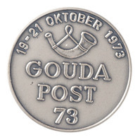 TMNK 16295
<br/>
Prijspenning van de postzegeltentoonstelling ‘Gouda Post 73’
<br/>
<em>Nederland, Koninkrijk (1830-heden)</em>