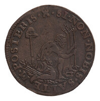 TMNK 16337
          <br/>
          Rekenpenning van Zeeland over het tot stadhouder verheffen van Willem van Oranje (Willem I)
          <br/>
          <em>Zeeland, graafschap</em>