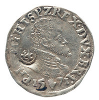 TMNK 16478
          <br/>
          Tiende philipsdaalder uit Brabant op naam van Philips II, koning van Spanje (1556-1598)
          <br/>
          <em>Spaanse Nederlanden, Brabant, hertogdom (1183-1795)</em>