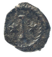 TMNK 16748
<br/>
Kwart follis (tien nummi) uit het Byzantijnse Rijk op naam van Justinianus I
<br/>
<em>Byzantijns Keizerrijk</em>