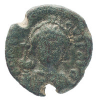 TMNK 16749
<br/>
Kwart follis (tien nummi) uit het Byzantijnse Rijk op naam van Justinianus I
<br/>
<em>Byzantijns Keizerrijk</em>