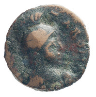 TMNK 16754
<br/>
Halve follis (twintig nummi) van de Ostrogothen onder Athalaric (526-534)
<br/>
<em>Ostrogothen, koninkrijk</em>