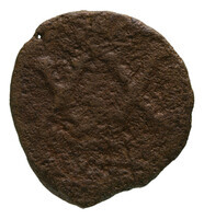 TMNK 16772
<br/>
Halve follis uit het Byzantijnse Rijk op naam van Mauritius Tiberius (582-602)
<br/>
<em>Byzantijns Keizerrijk</em>