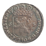 TMNK 16868
<br/>
Scheepjesschelling uit Holland
<br/>
<em>Republiek der Zeven Verenigde Nederlanden, Holland, provincie (1581-1795)</em>